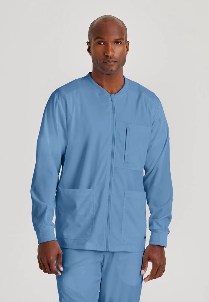 Barco Scrubs Men's React Warmup Ceil Blue | scrub-supply.com