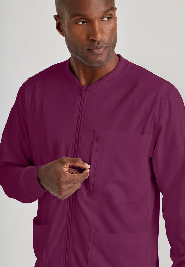 Barco Scrubs Men's React Warmup Wine | scrub-supply.com