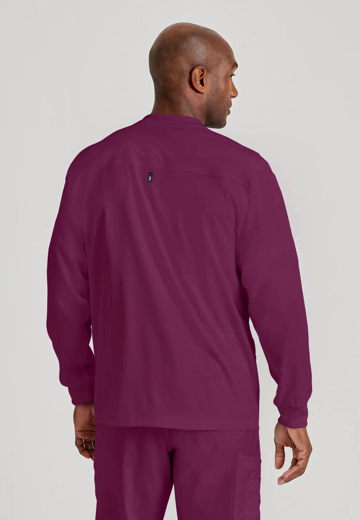 Barco Scrubs Men's React Warmup Wine | scrub-supply.com