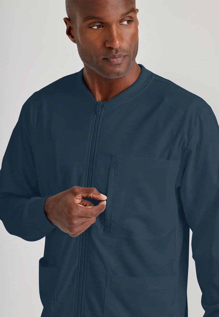 Barco Scrubs Men's React Warmup Steel | scrub-supply.com