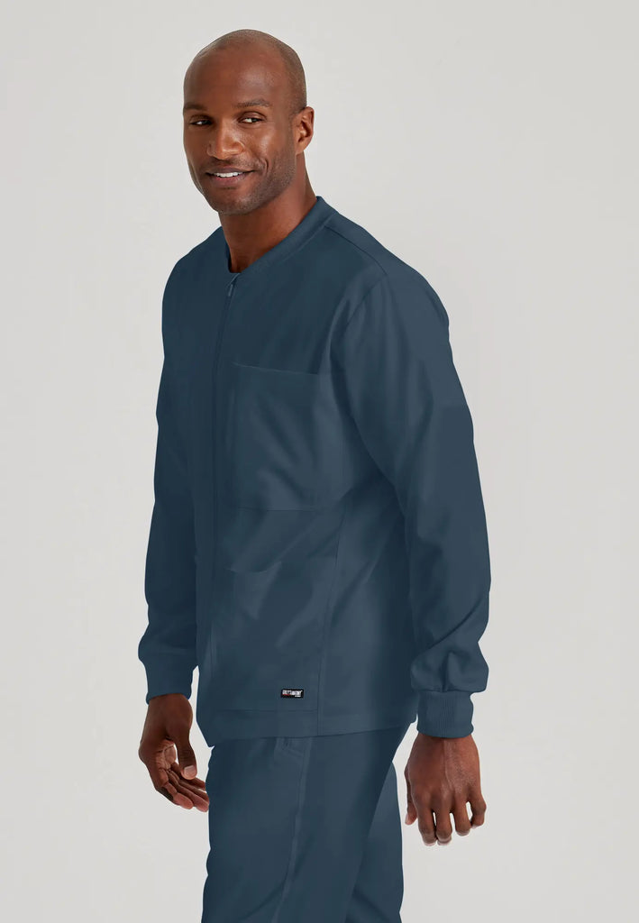 Barco Scrubs Men's React Warmup Steel | scrub-supply.com