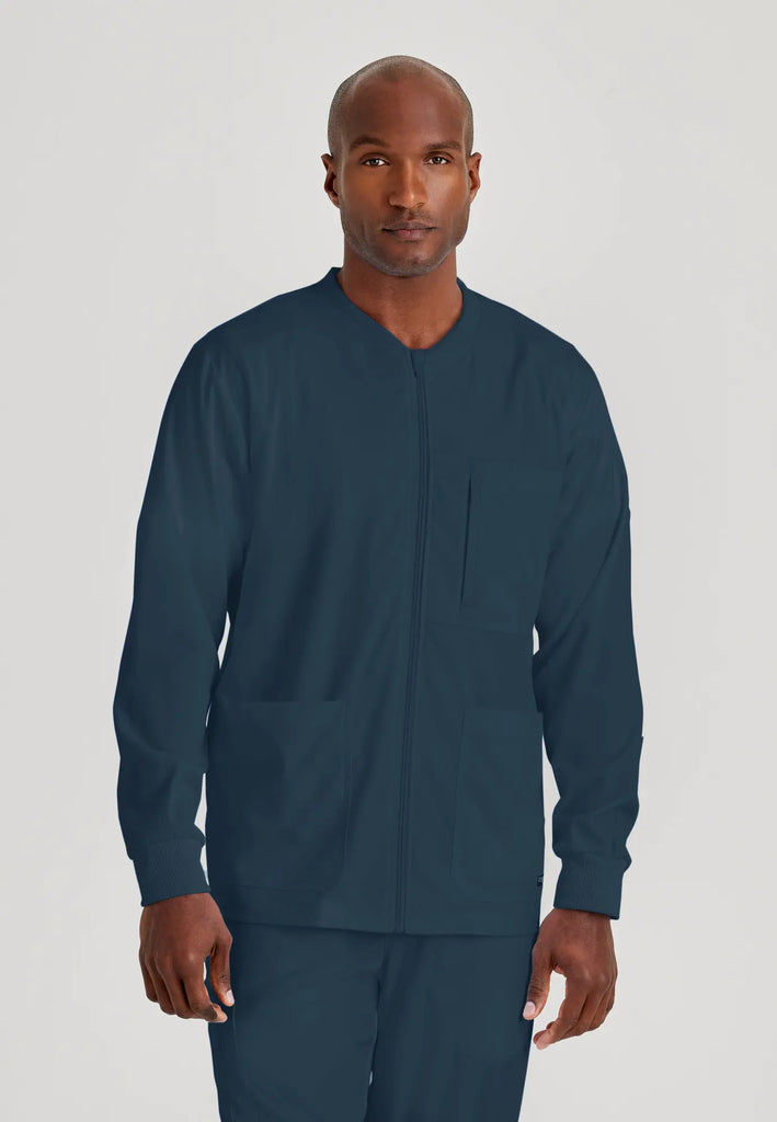 Barco Scrubs Men's React Warmup Steel | scrub-supply.com