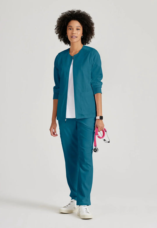 Barco Scrubs Women's Gianna Warmup Bahama | scrub-supply.com