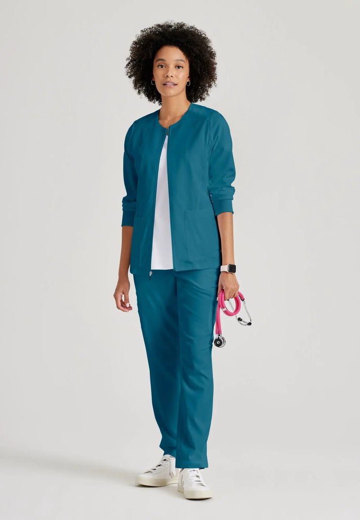 Barco Scrubs Women's Gianna Warmup Bahama | scrub-supply.com