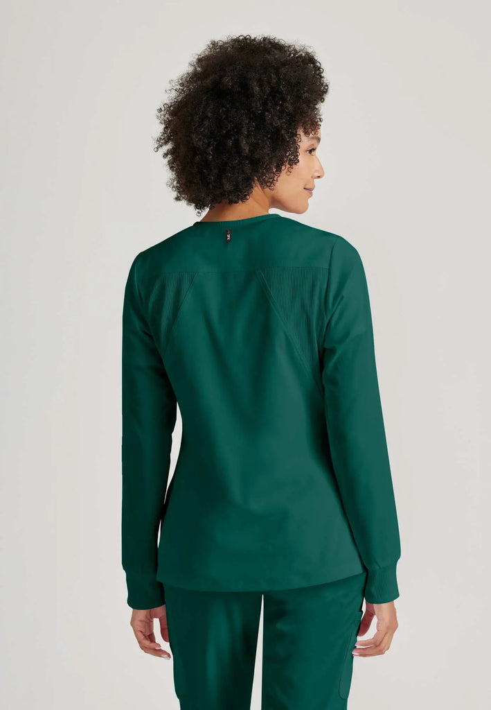 Barco Scrubs Women's Gianna Warmup Hunter Green | scrub-supply.com