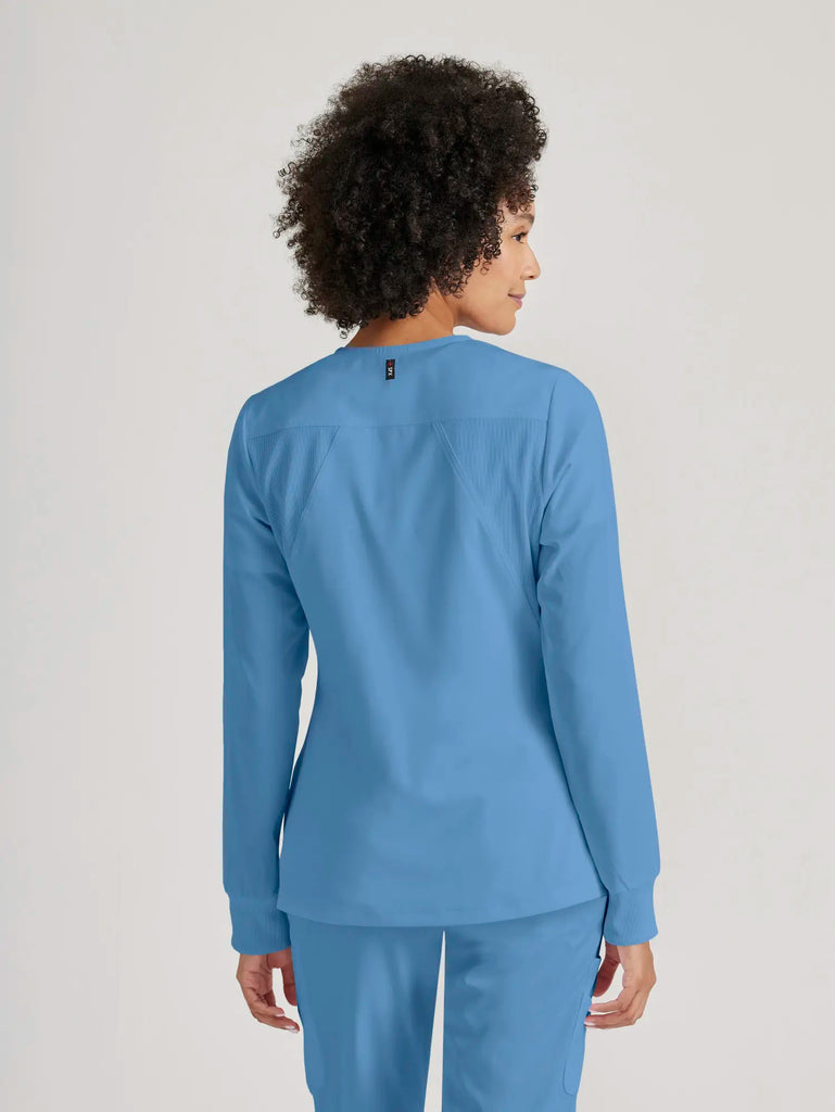 Barco Scrubs Women's Gianna Warmup Ceil Blue | scrub-supply.com