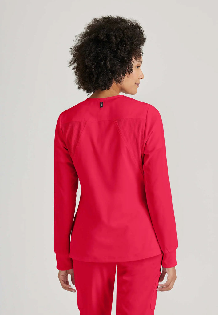 Barco Scrubs Women's Gianna Warmup Scarlet Red | scrub-supply.com