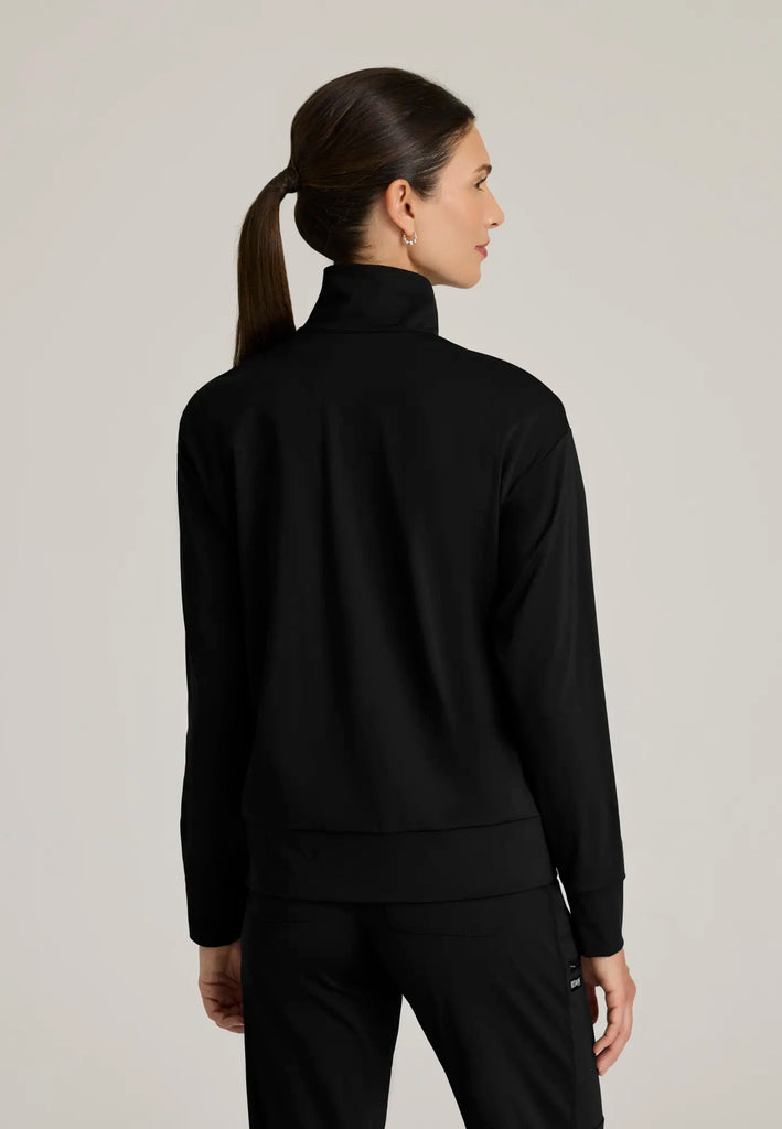 Barco Scrubs Women's Ease Warm-Up Jacket Black | scrub-supply.com