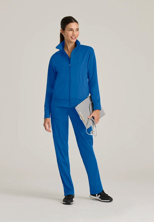Barco Scrubs Women's Ease Warm-Up Jacket New Royal | scrub-supply.com