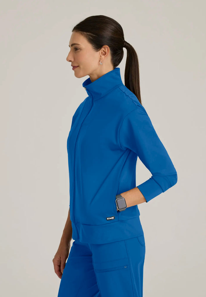 Barco Scrubs Women's Ease Warm-Up Jacket New Royal | scrub-supply.com