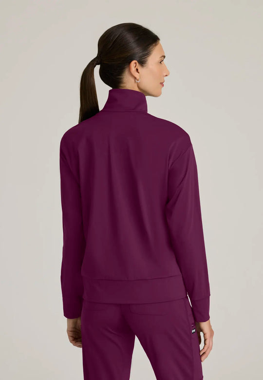 Grey's Anatomy by Barco Scrubs Women's Ease Warm-Up Jacket Wine | scrub-supply.com