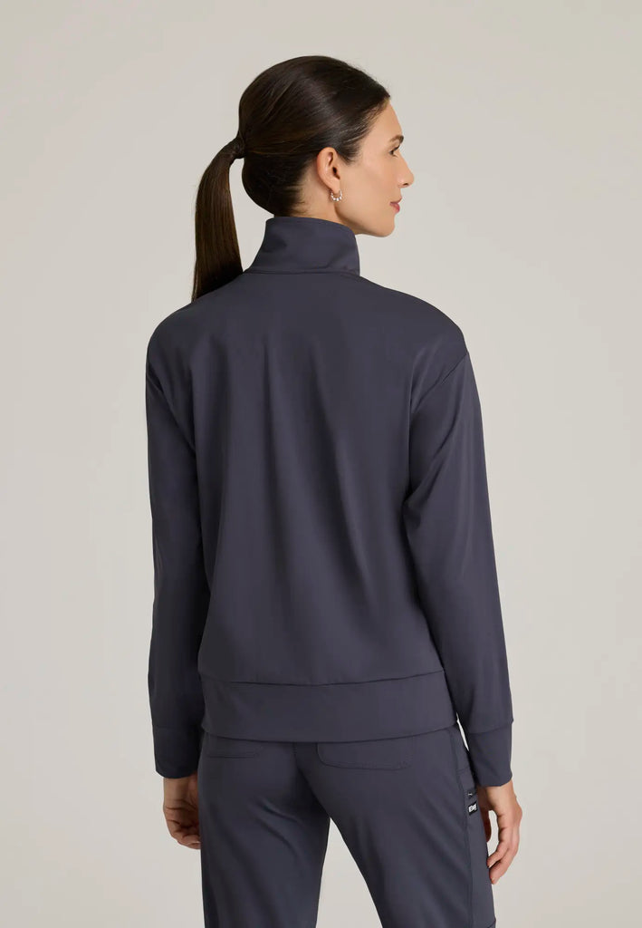 Barco Scrubs Women's Ease Warm-Up Jacket Steel | scrub-supply.com