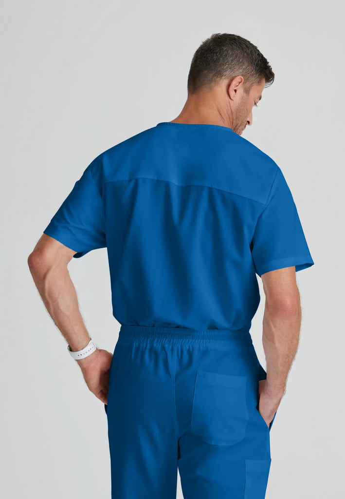 Barco Scrubs Men's Evan Top New Royal | scrub-supply.com