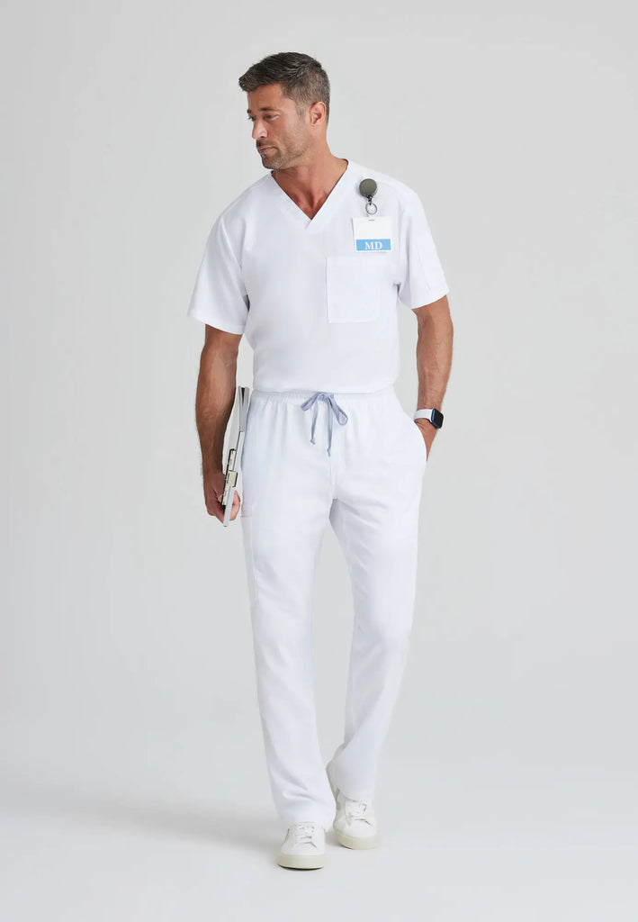 Barco Scrubs Men's Evan Top White | scrub-supply.com