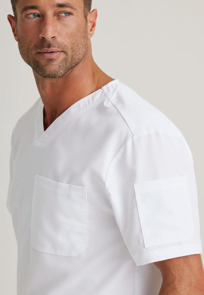 Barco Scrubs Men's Evan Top White | scrub-supply.com