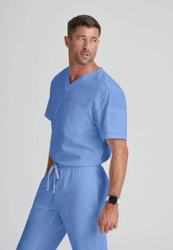 Barco Scrubs Men's Evan Top Ceil Blue | scrub-supply.com