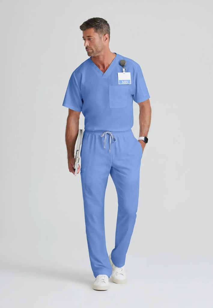 Barco Scrubs Men's Evan Top Ceil Blue | scrub-supply.com