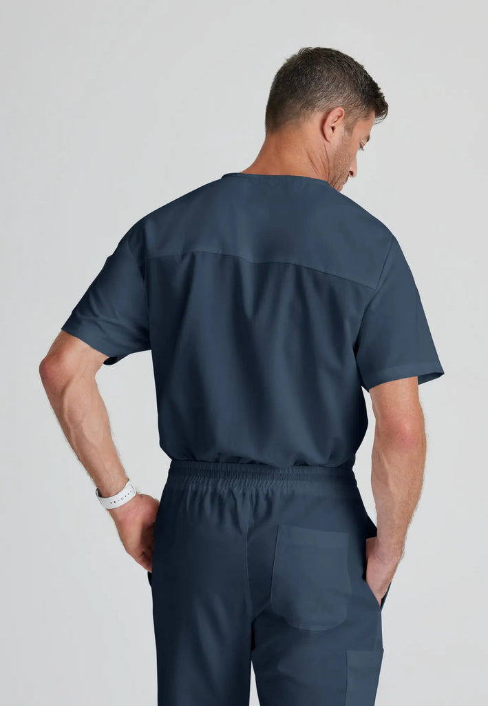 Barco Scrubs Men's Evan Top Steel | scrub-supply.com