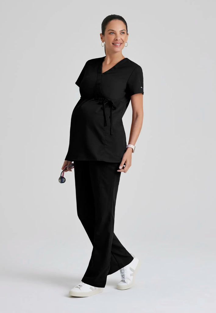 Barco Scrubs Women's Lilah Top Black | scrub-supply.com