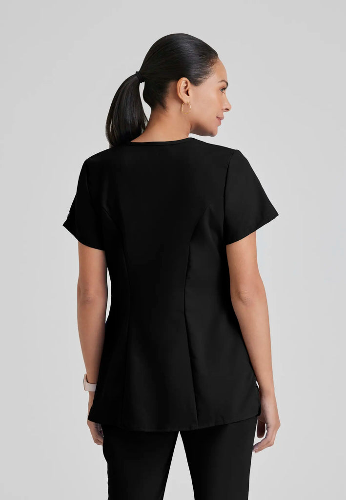 Barco Scrubs Women's Lilah Top Black | scrub-supply.com