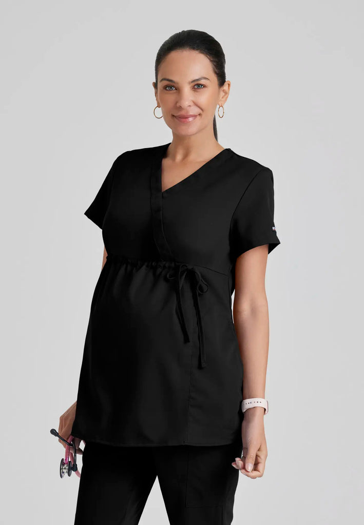 Barco Scrubs Women's Lilah Top Black | scrub-supply.com