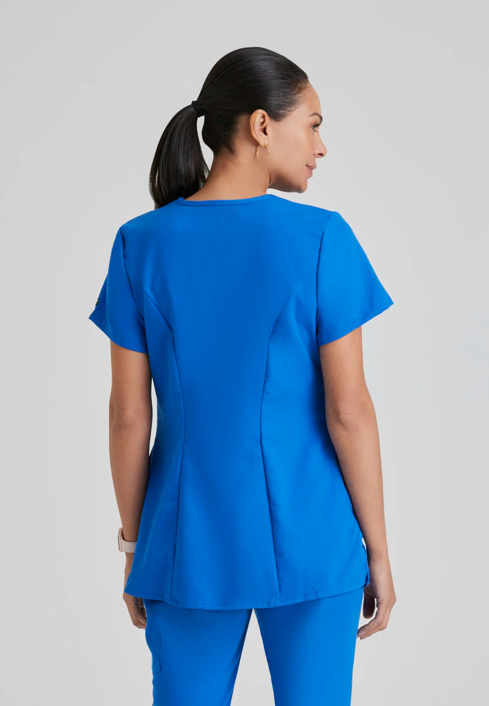 Barco Scrubs Women's Lilah Top New Royal | scrub-supply.com