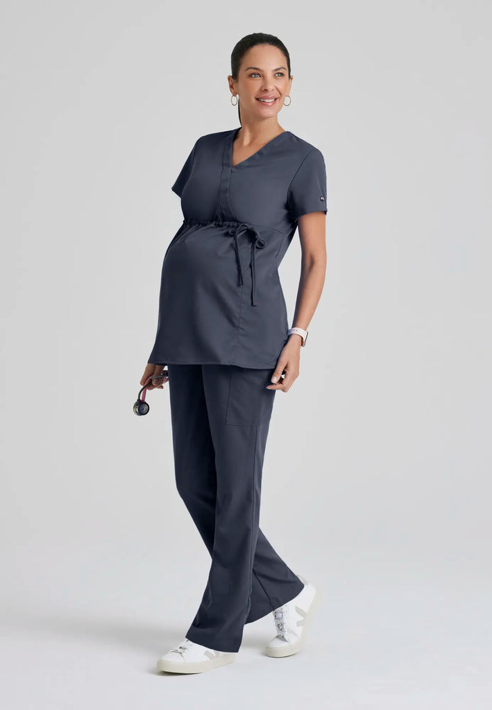 Barco Scrubs Women's Lilah Top Steel | scrub-supply.com