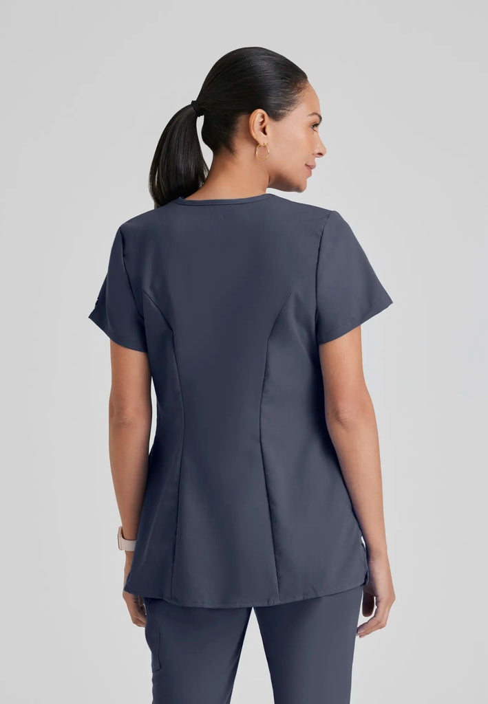 Barco Scrubs Women's Lilah Top Steel | scrub-supply.com