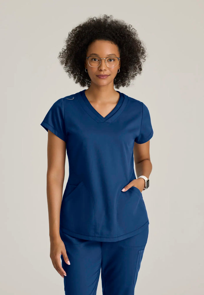 Barco Scrubs Women's Evelyn Top Indigo | scrub-supply.com