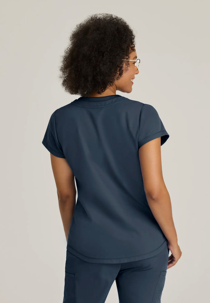 Barco Scrubs Women's Evelyn Top Steel | scrub-supply.com