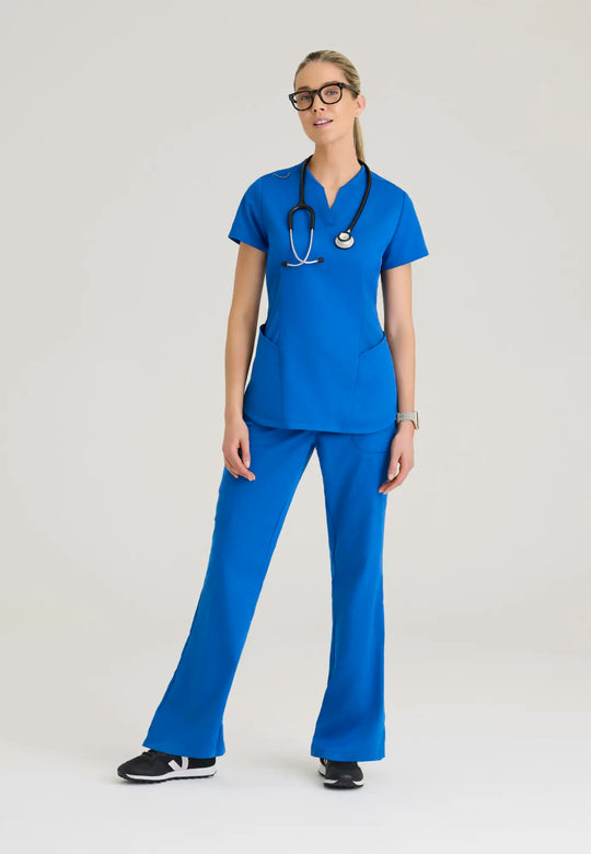 Grey's Anatomy by Barco Scrubs Women's Erin Top New Royal | scrub-supply.com