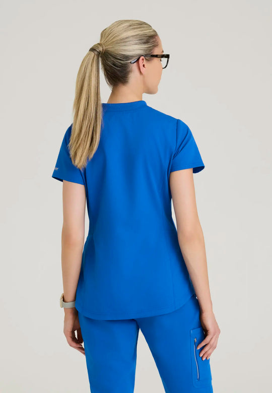Grey's Anatomy by Barco Scrubs Women's Erin Top New Royal | scrub-supply.com