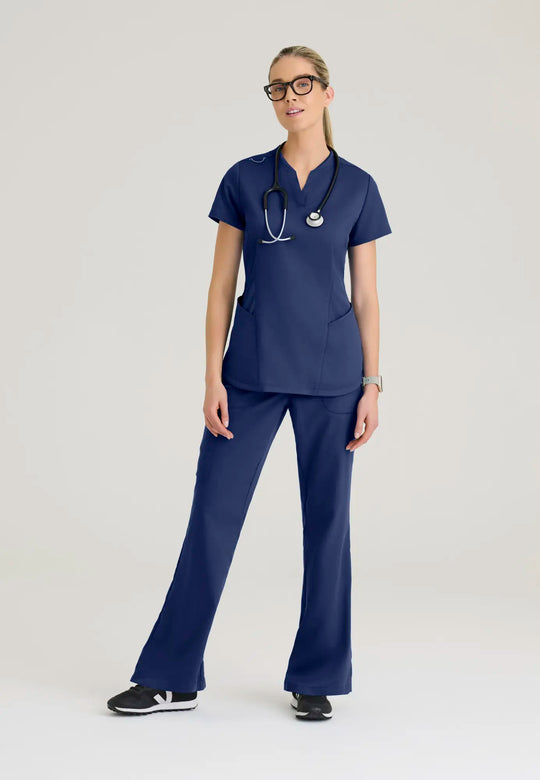 Grey's Anatomy by Barco Scrubs Women's Erin Top Indigo | scrub-supply.com