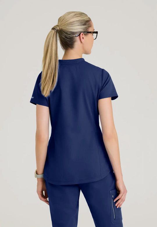 Grey's Anatomy by Barco Scrubs Women's Erin Top Indigo | scrub-supply.com