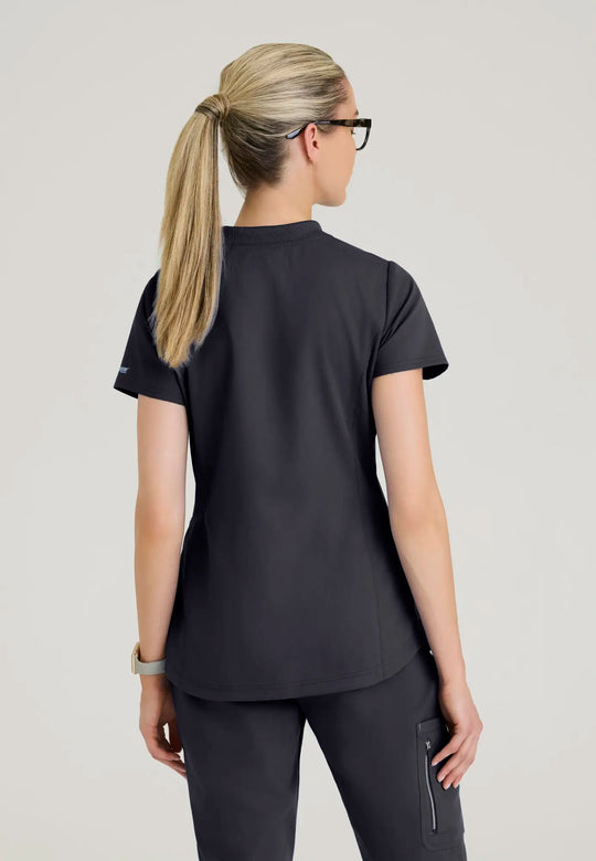 Grey's Anatomy by Barco Scrubs Women's Erin Top Steel | scrub-supply.com