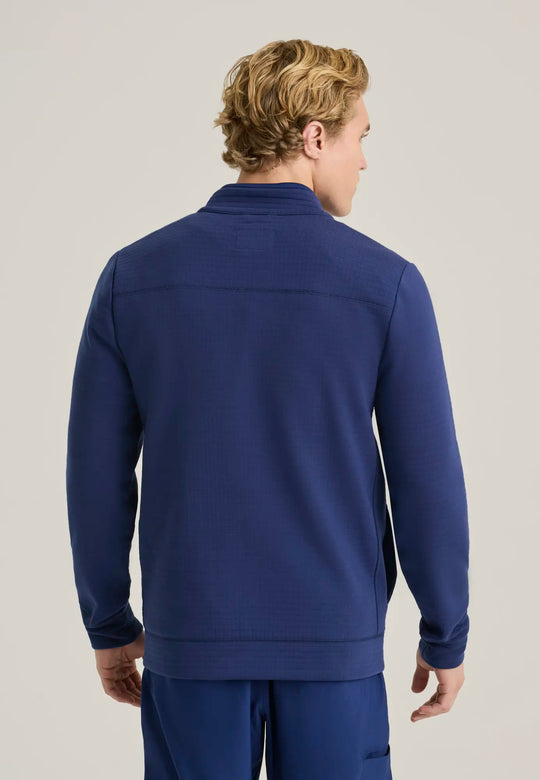 Grey's Anatomy by Barco Scrubs Men's Ron Waffle Fleece Jacket Indigo | scrub-supply.com