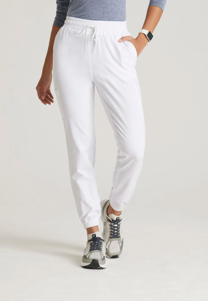 Barco Scrubs Women's Terra Jogger White | scrub-supply.com