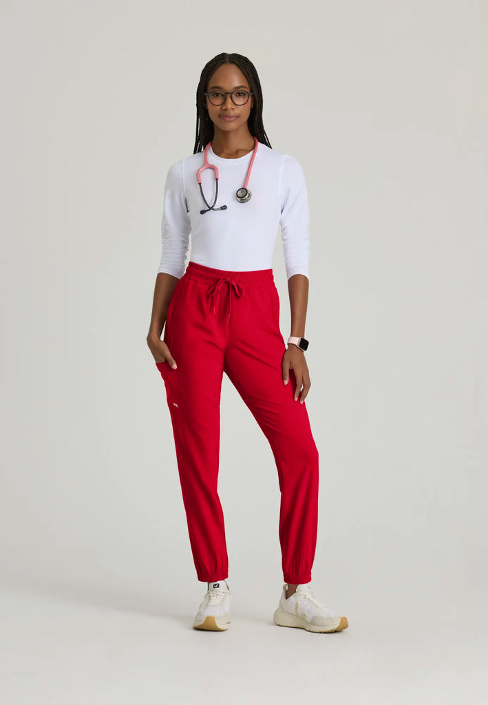 Barco Scrubs Women's Terra Jogger True Red | scrub-supply.com