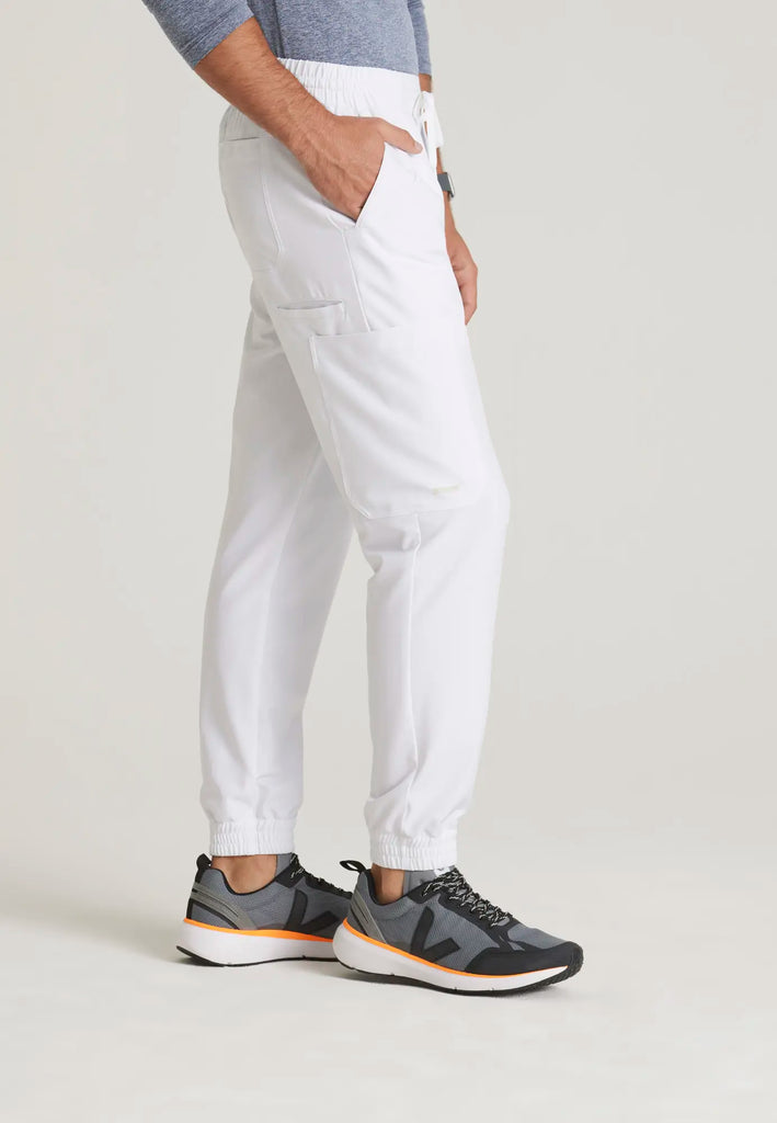 Barco Scrubs Men's Voyager Jogger White | scrub-supply.com