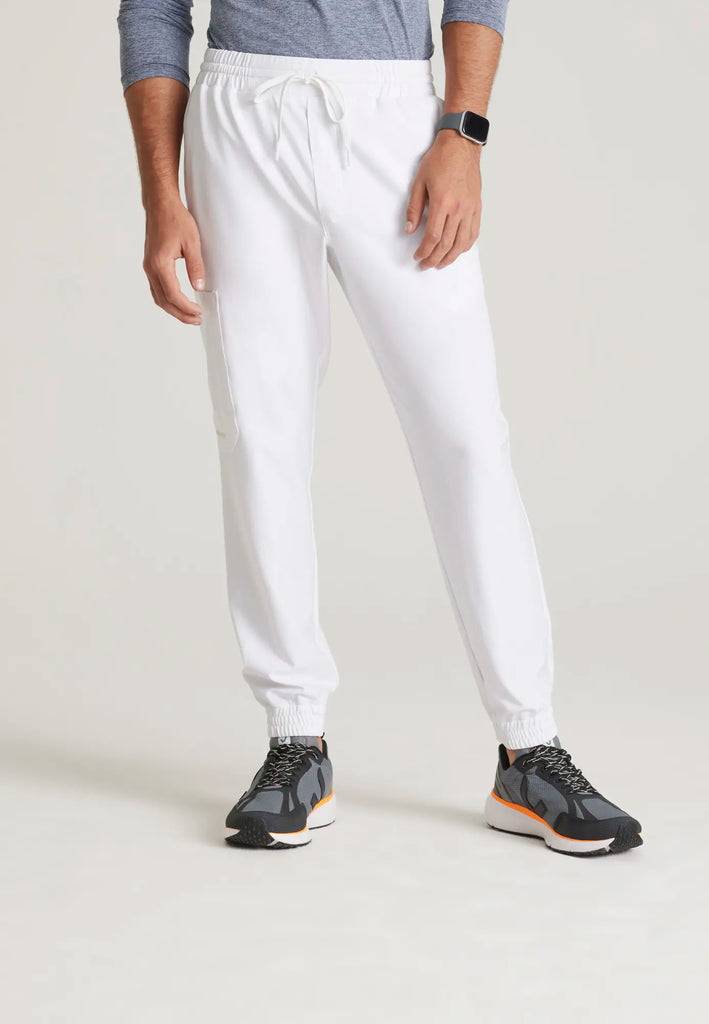 Barco Scrubs Men's Voyager Jogger White | scrub-supply.com