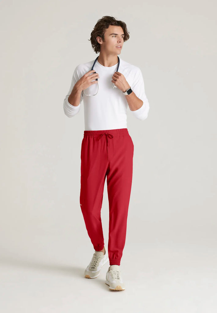 Barco Scrubs Men's Voyager Jogger True Red | scrub-supply.com