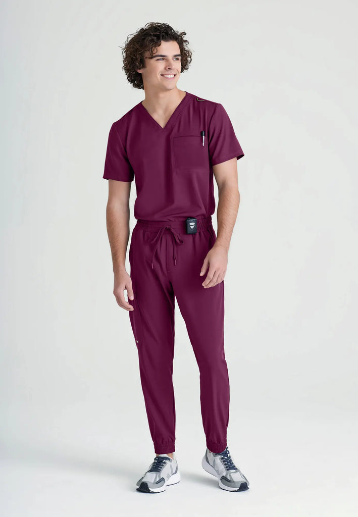 Barco Scrubs Men's Voyager Jogger Wine | scrub-supply.com