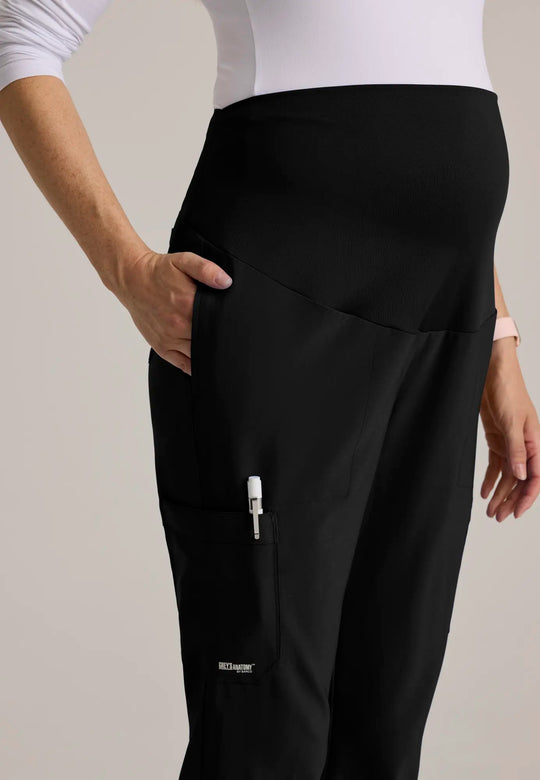 Grey's Anatomy by Barco Scrubs Promise Maternity Pant Black | scrub-supply.com