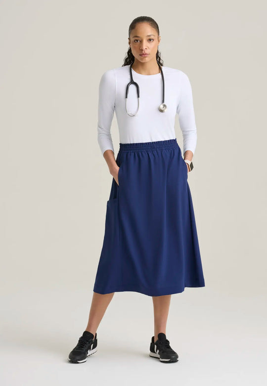 Grey's Anatomy by Barco Scrubs Women's Terran Skirt Indigo | scrub-supply.com