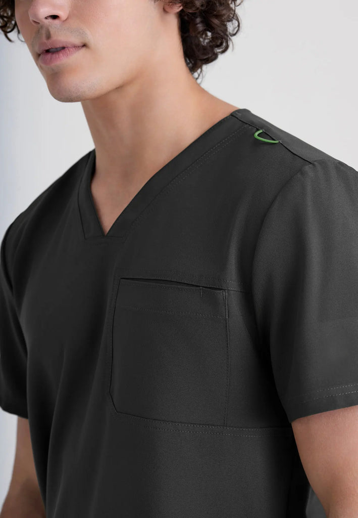 Barco Scrubs Men's Journey Top Black | scrub-supply.com