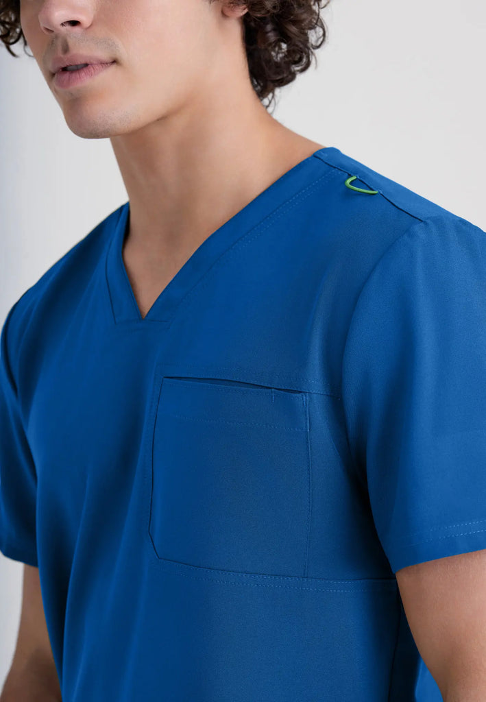 Barco Scrubs Men's Journey Top New Royal | scrub-supply.com