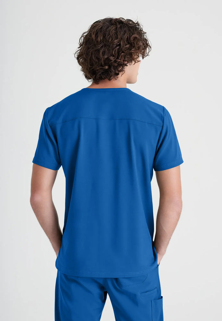 Barco Scrubs Men's Journey Top New Royal | scrub-supply.com