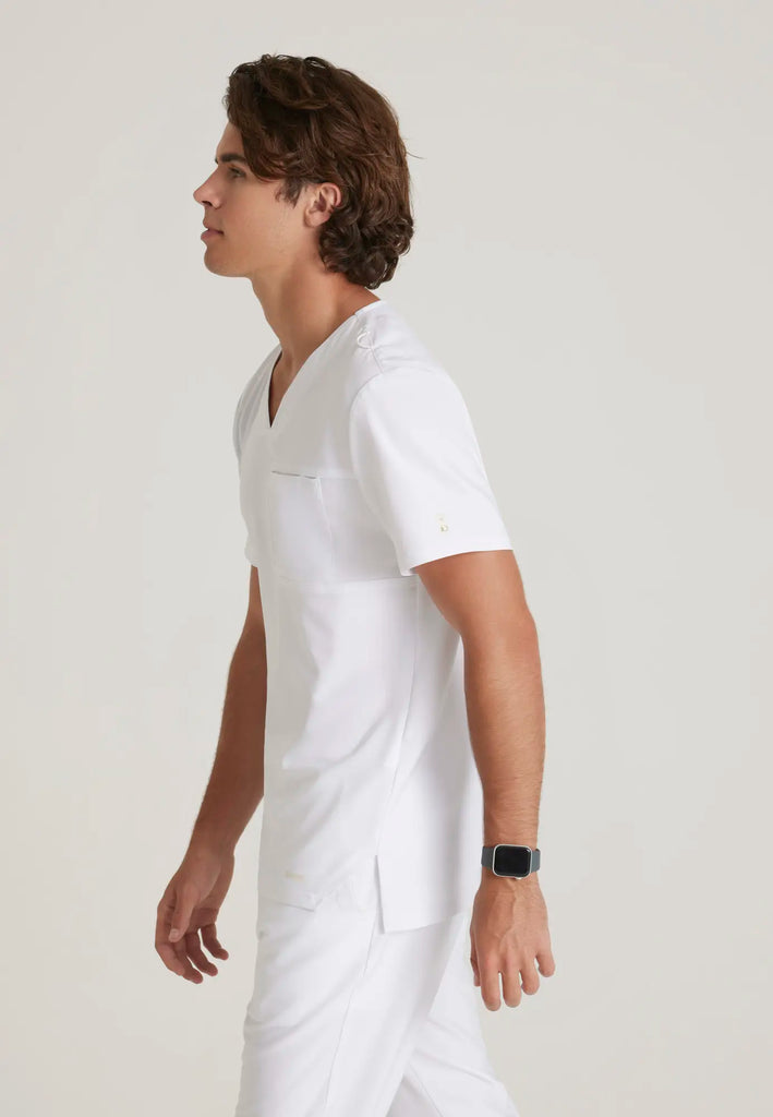 Barco Scrubs Men's Journey Top White | scrub-supply.com