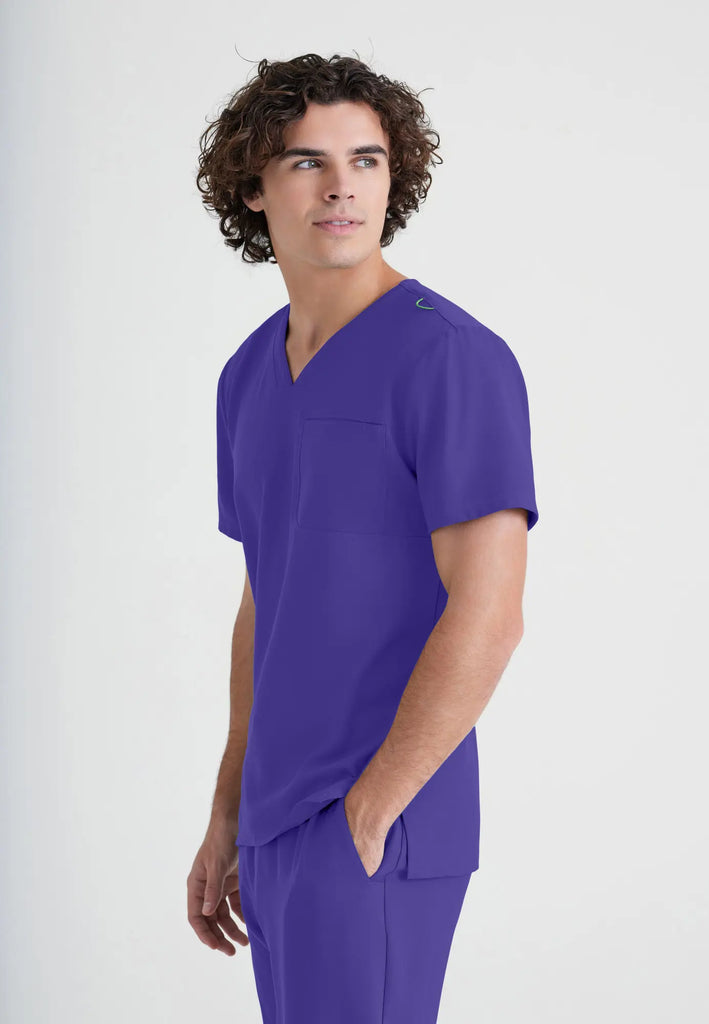 Barco Scrubs Men's Journey Top New Grape | scrub-supply.com