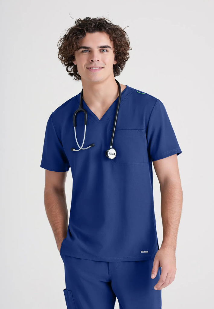 Barco Scrubs Men's Journey Top Indigo | scrub-supply.com